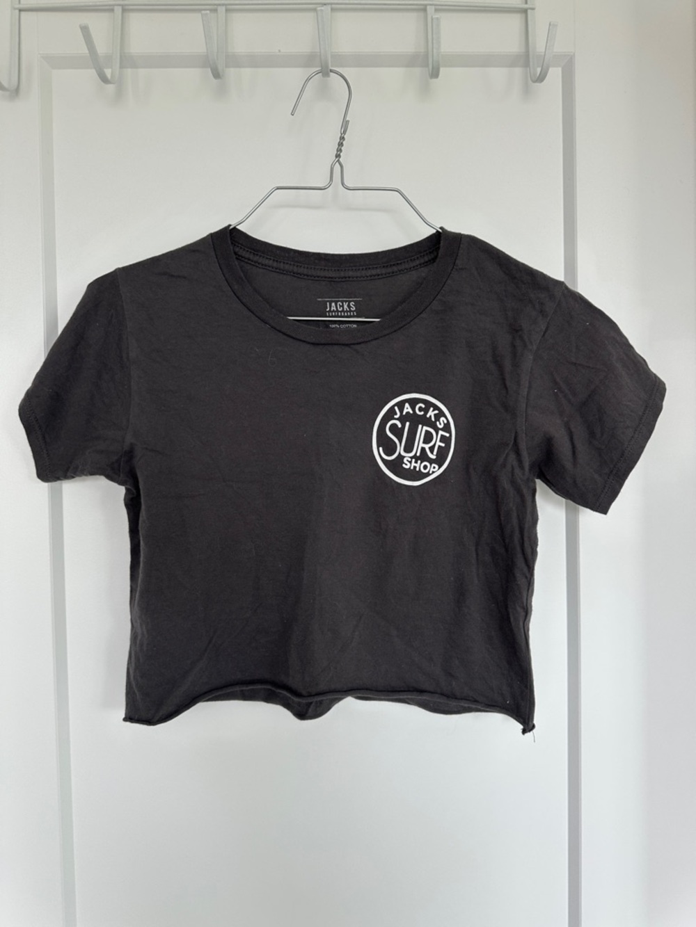 Jacks Surf Shop Black Crop Tee - Women's